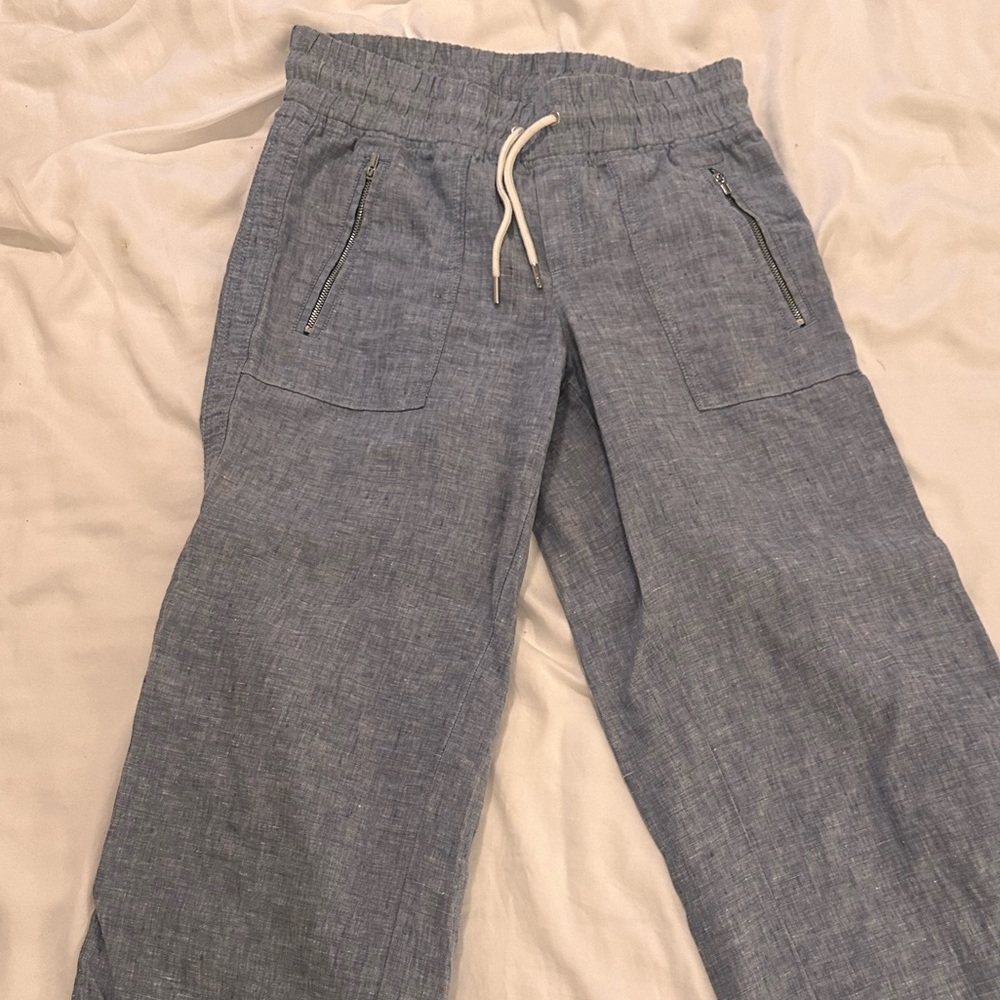 Athleta Cabo Linen Wide Leg Pant